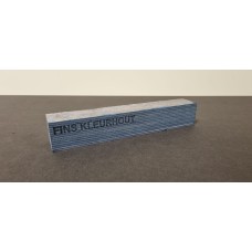 Fins Kleurhout blauw-grijs 40x40 mm - lang 24 cm Fins Kleurhout blauw-grijs 40x40 mm - lang 24 cm