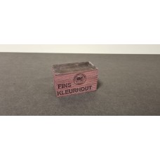 Fins Kleurhout bordeauxrood-grijs 55x55 mm - lang 95 mm Fins Kleurhout bordeauxrood-grijs 55x55 mm - lang 95 mm